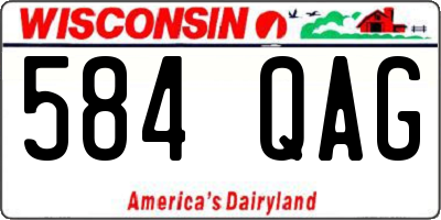 WI license plate 584QAG