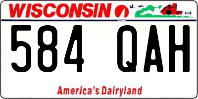 WI license plate 584QAH