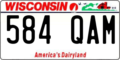 WI license plate 584QAM