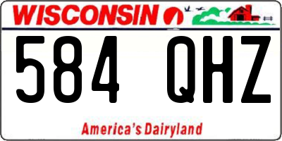 WI license plate 584QHZ