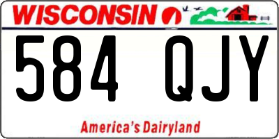 WI license plate 584QJY