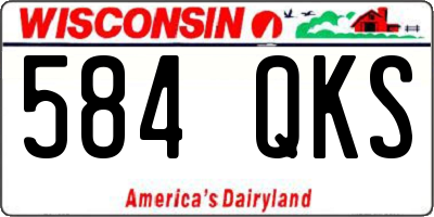 WI license plate 584QKS