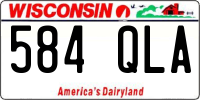 WI license plate 584QLA