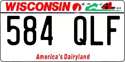 WI license plate 584QLF