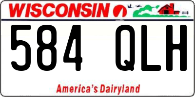 WI license plate 584QLH