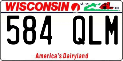 WI license plate 584QLM
