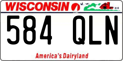 WI license plate 584QLN