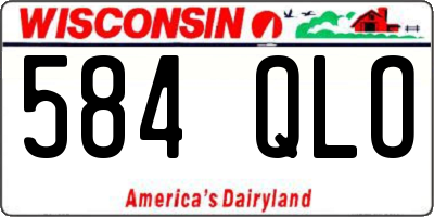 WI license plate 584QLO