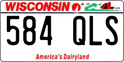 WI license plate 584QLS