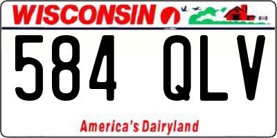 WI license plate 584QLV