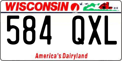 WI license plate 584QXL