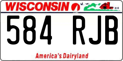 WI license plate 584RJB
