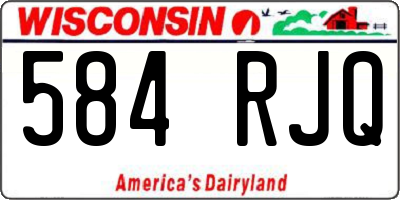 WI license plate 584RJQ