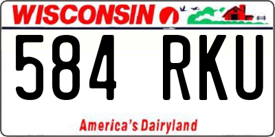WI license plate 584RKU