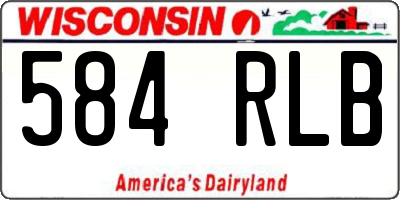WI license plate 584RLB