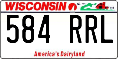 WI license plate 584RRL