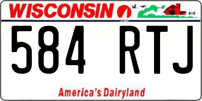 WI license plate 584RTJ