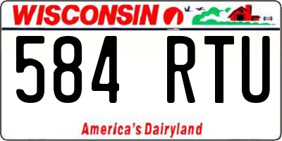 WI license plate 584RTU