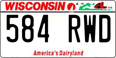 WI license plate 584RWD