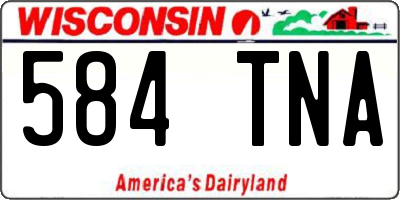 WI license plate 584TNA