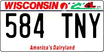 WI license plate 584TNY