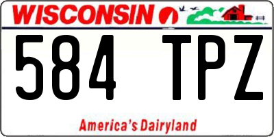 WI license plate 584TPZ