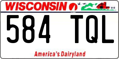 WI license plate 584TQL