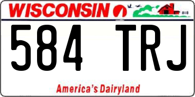 WI license plate 584TRJ