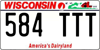 WI license plate 584TTT
