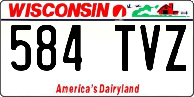 WI license plate 584TVZ