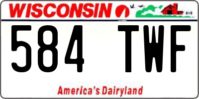 WI license plate 584TWF