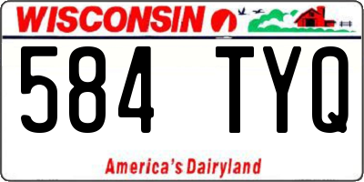 WI license plate 584TYQ