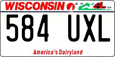 WI license plate 584UXL