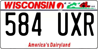 WI license plate 584UXR