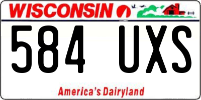 WI license plate 584UXS