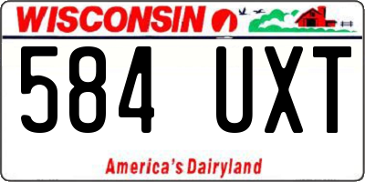WI license plate 584UXT