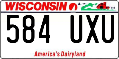 WI license plate 584UXU