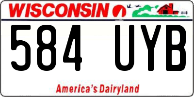 WI license plate 584UYB