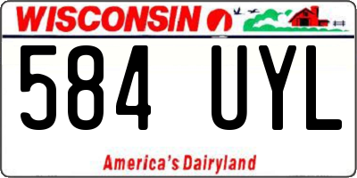WI license plate 584UYL