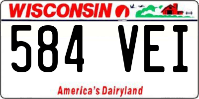 WI license plate 584VEI