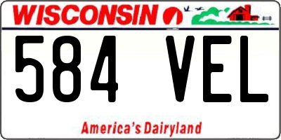 WI license plate 584VEL