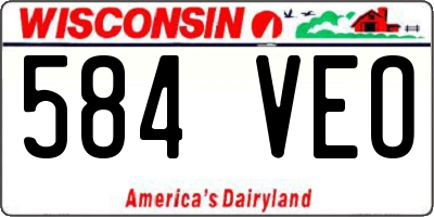 WI license plate 584VEO