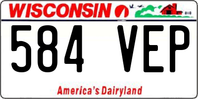 WI license plate 584VEP