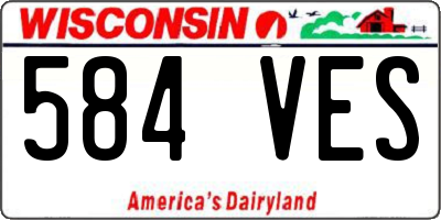 WI license plate 584VES