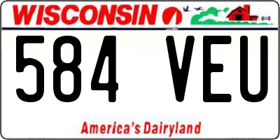 WI license plate 584VEU