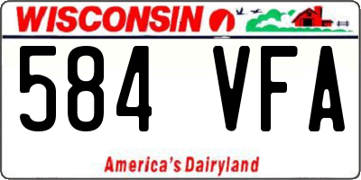 WI license plate 584VFA