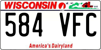 WI license plate 584VFC