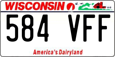 WI license plate 584VFF