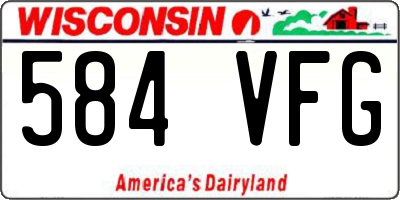WI license plate 584VFG