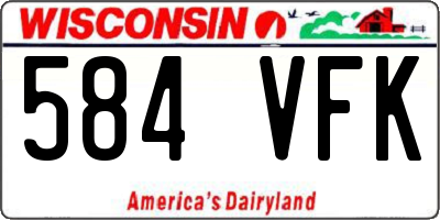 WI license plate 584VFK